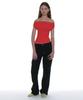 PARTIMENTO WOMEN Low-Rise Pocket Pointed Pants_Black
