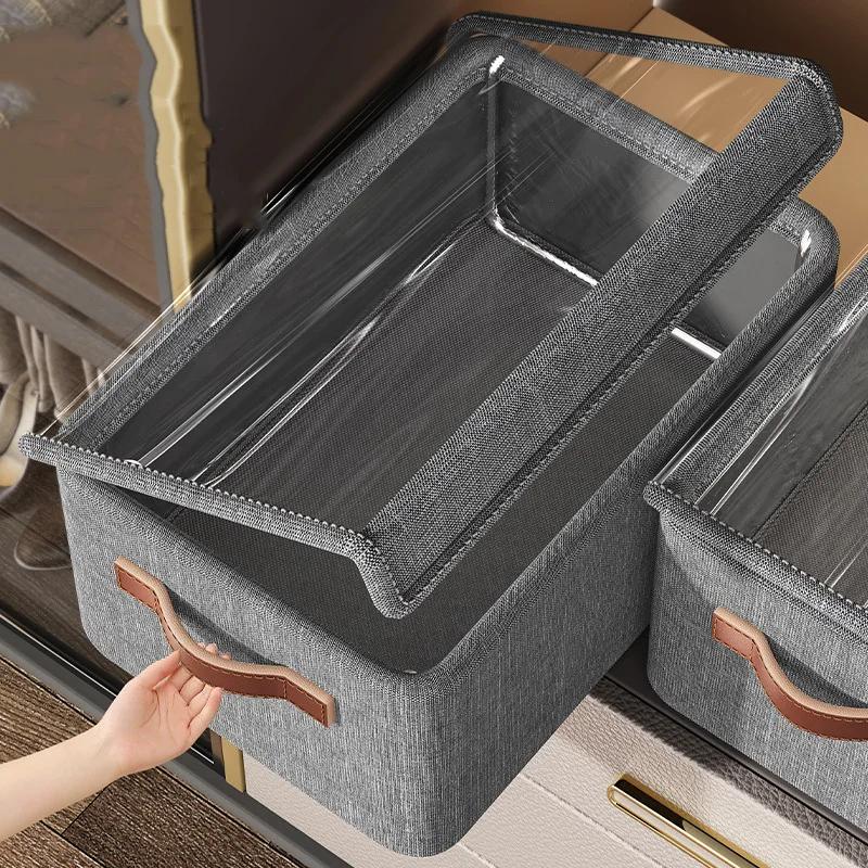 Clothes And Pants Storage Box Household Fabric Drawer Wardrobe Foldable Wardrobe Storage And Organizer With Steel Frame