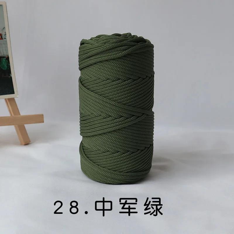 300g/4mm Polyester Nylon Mischgarn Große Rolle Runder Hohlfaden DIY Handgewebtes Wandteppich Dekorationsgarn Häkelstrang