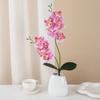 Artificial Flowers 2 Forked Butterfly Orchids Home Room Vase Table Decor Wedding Outdoor Yard Bridal Bouquets DIY Wreath Gifts