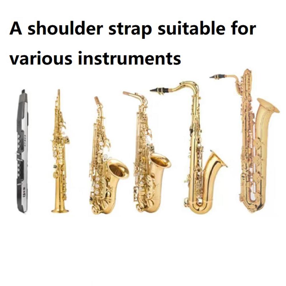 Saxophone Shoulder Strap Adjustable Saxophone Neck Strap Double Shoulder Harness Strap Musical Instrument Accessories