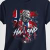 Erling Haaland T-Shirt, T-SHIRT, Norvegia, Clothing SPORT Football,Gift, Design Grunge Graphic Style