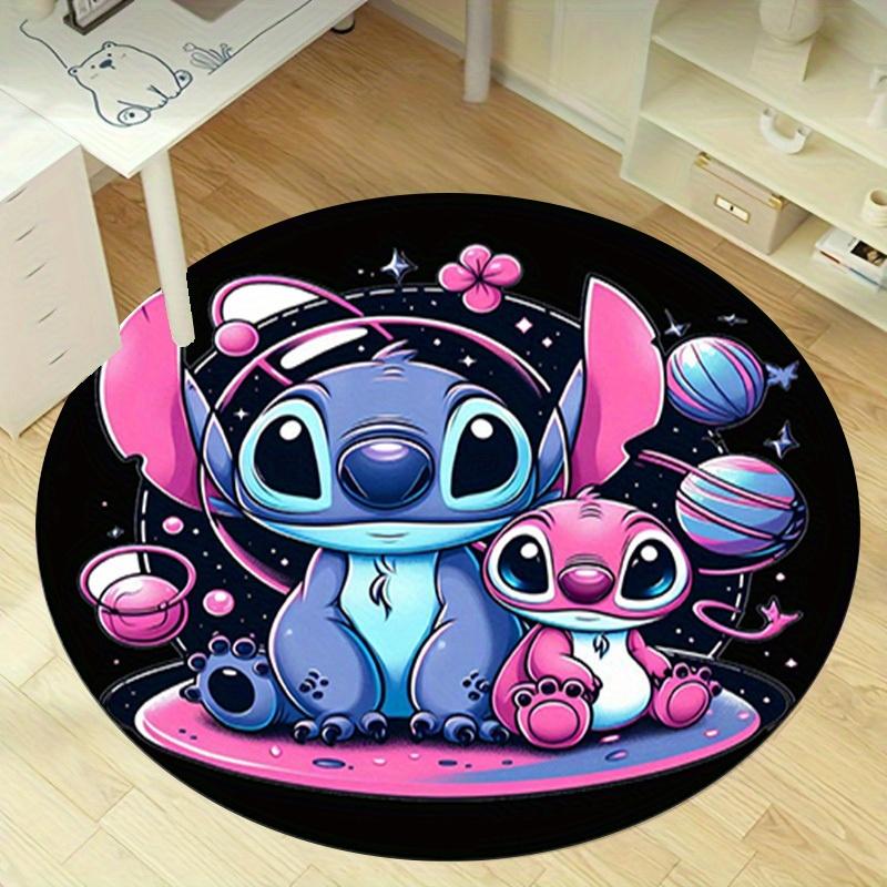 

1pc stitch Printed Round Area Rug, Non-Slip Floor Mat, Machine Washable, Laundry Room, Bedroom, Living Room, Home DecorRD05198 80cm by 80cm