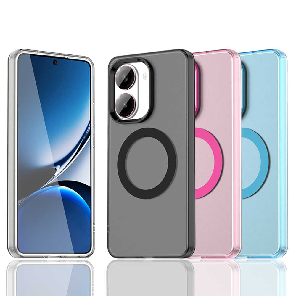 Magnetic Wireless Charging Case For Xiaomi Poco X7 Pro X6 Pro 5G Cover Candy Colors Transparent Back Shell