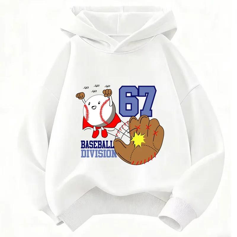 Cartoon Girls Boy Hoodie 67 Six Seven Print Clothing Rouba a BrainRot Brainrot Sweatshirt Kids Fashion Tops