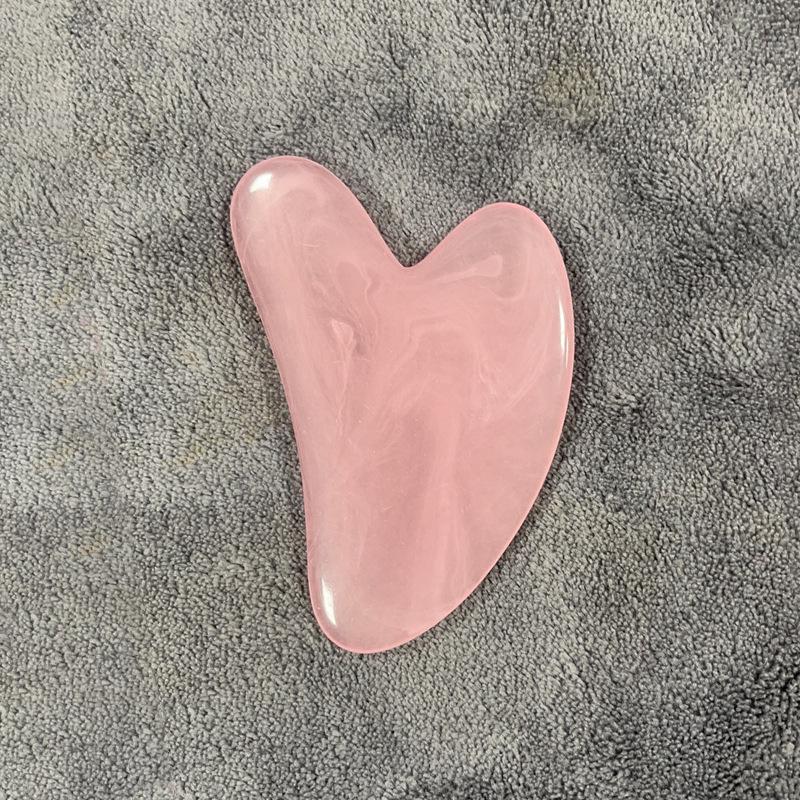 Heart-Shaped Resin Beeswax Gua Sha Set for Facial and Body Acupoint Scraping