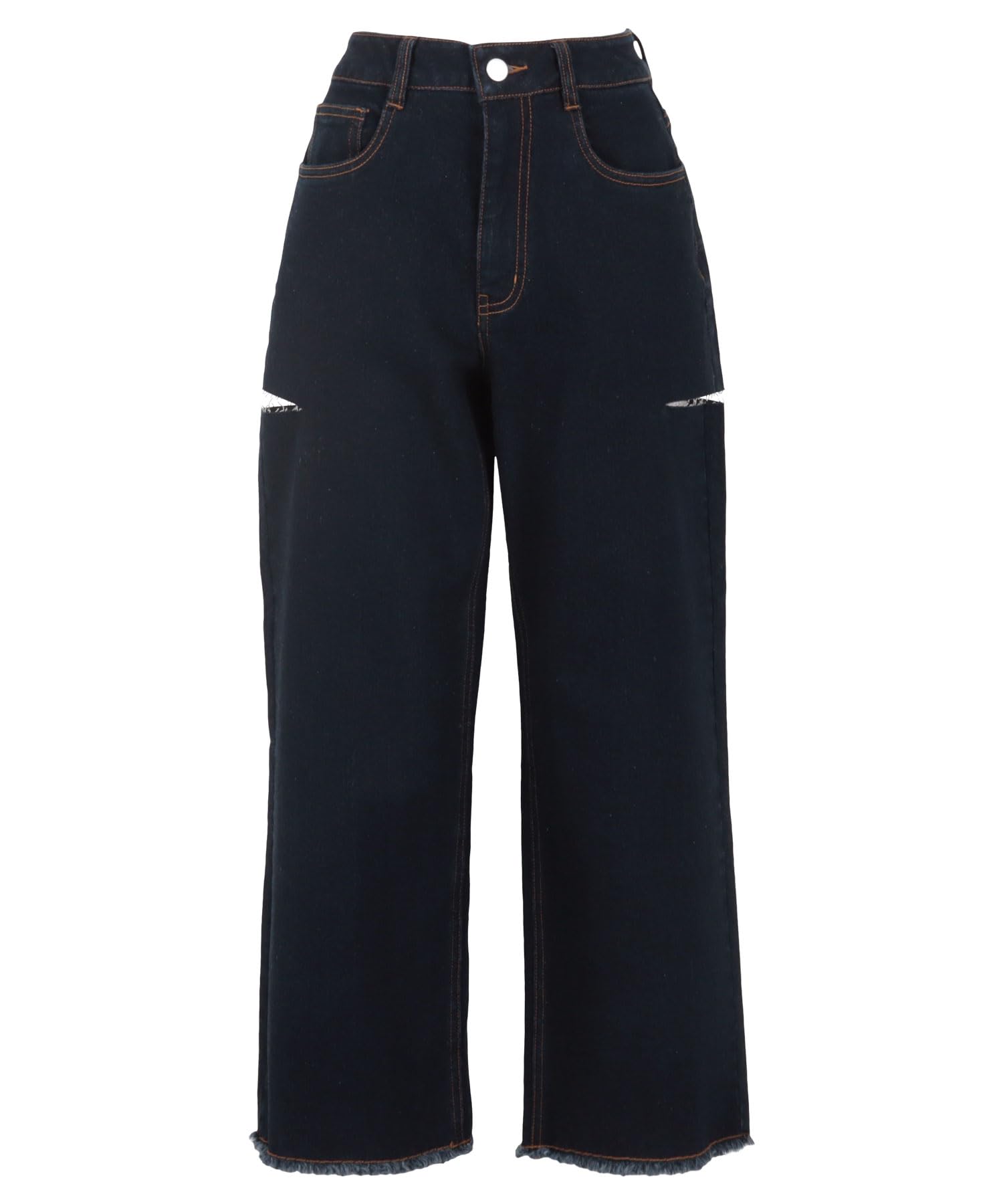 

Джинсовые брюки Kobe Lettuce Petitle Petitle Прямые с бахромой Широкие Petite Высокая талия Все размеры Petite Размер Petite Боковой Индиго Женские Подол, Вырез, Размеры, Весна,