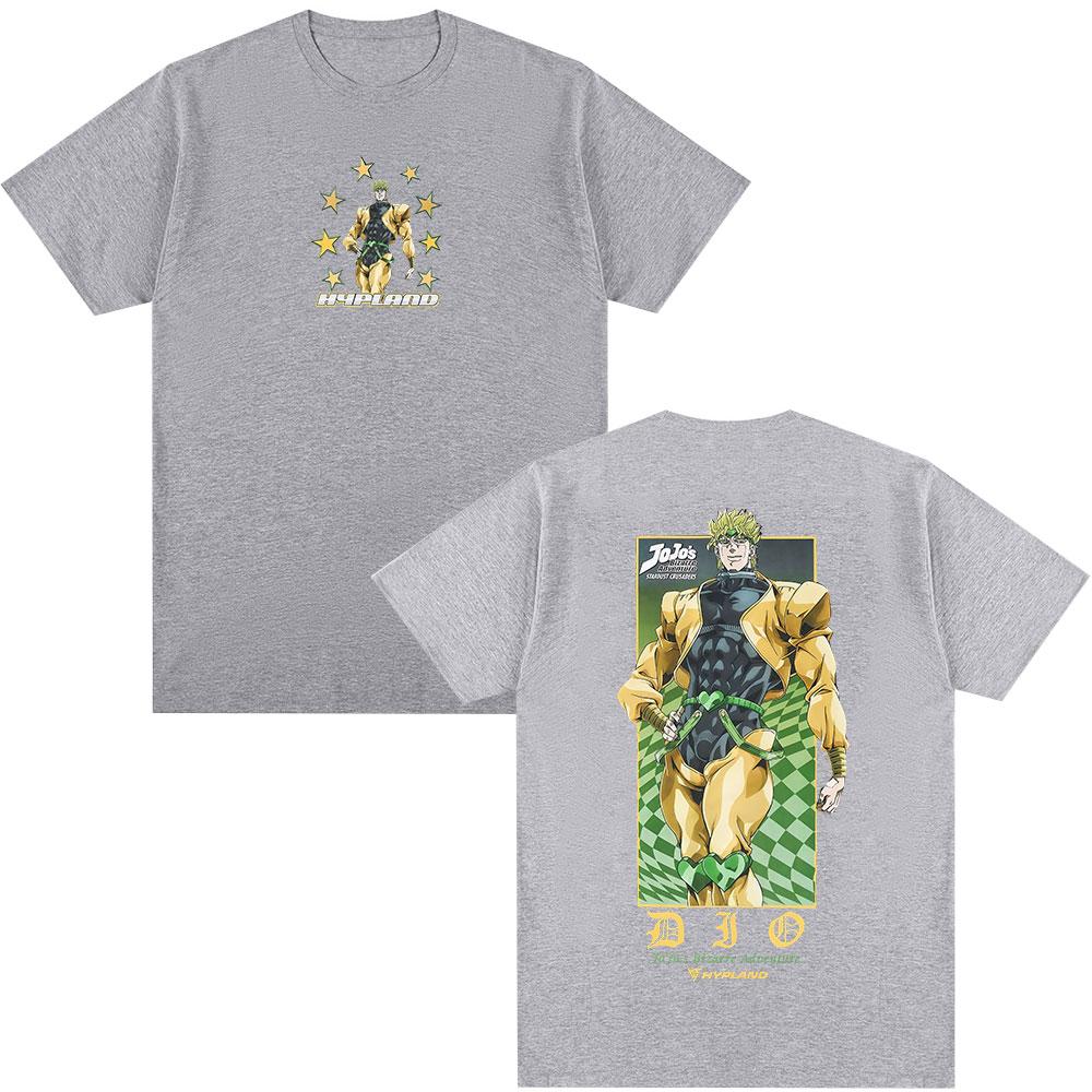 Anime JoJo Bizarre Adventure Dio Brando Manga Tshirts Mens Women Clothing Fashion Casual Short Sleeves T Shirts Streetwear