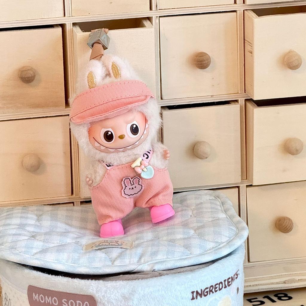 Puppenkleidung für 10,5 cm 4,0 Labubu Universelle Babykleidung Mini-Plüschpuppen-Kleidungszubehör für Weihnachts-Fans Geschenk
