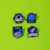 4 Styles Funny Space Adventure Universe Planets Design Enamel Brooches Spaceman Astronaut Rocket Earth Metal Pins