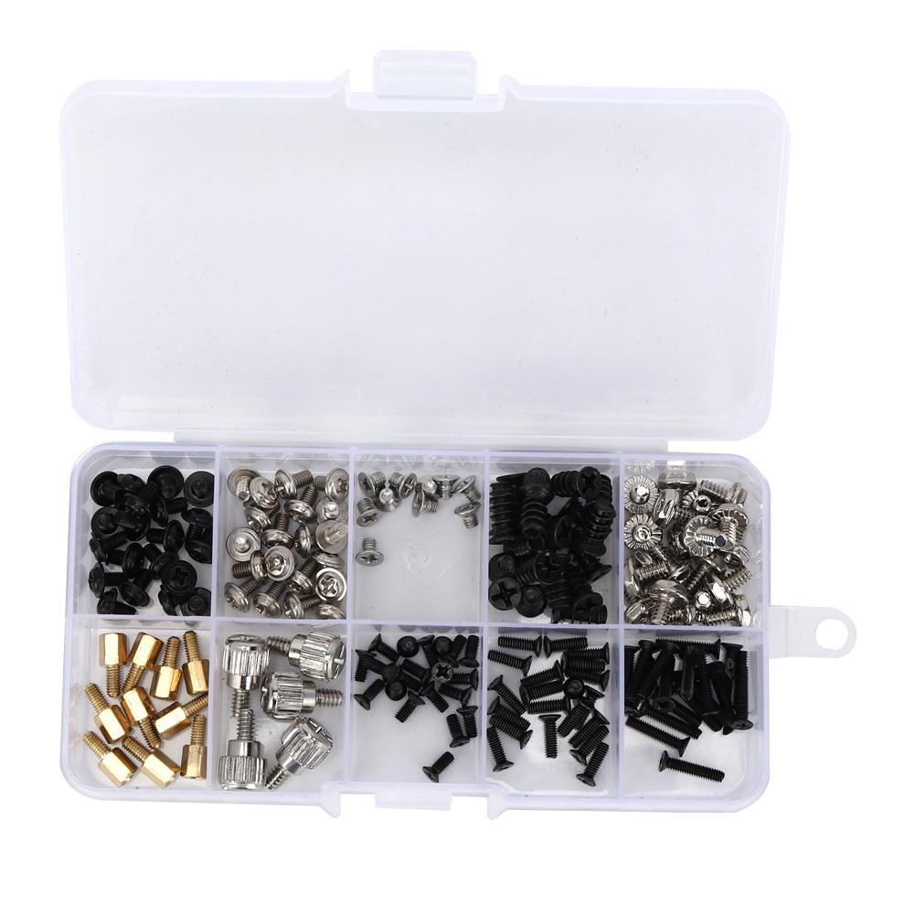 165pcs Desktop Computer Screws & Blots & Standoffs Set Assortment Kit KB5M2.5 M3M3.5