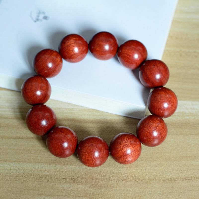 Fine Argentinian Green Sandalwood Single Circle Men's Bracelet Ethnic Style Sandalwood Buddha Pearl Bracelet Cultural Toy Bracelet