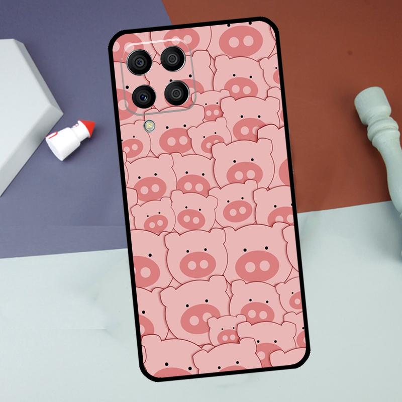 Cute Pink Pig For Samsung Galaxy M33 M20 M15 M35 M55 M14 M34 M54 M13 M23 M53 M31 M11 M32 M52 M06 M16 Case