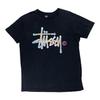 Vintage Stussy T-Shirt Graffiti Script Spell Out Black Graphic Tee Size Medium M Unisex T-Shirt