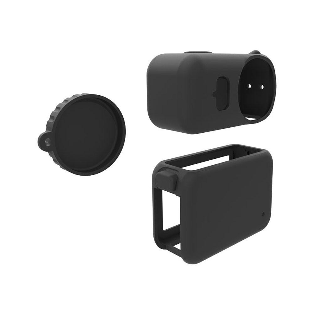 

For DJI Osmo Nano Sports Camera Full Body Case Silicone Protective Cover Anti-scratch Case With Len Caps Accessories чёрный