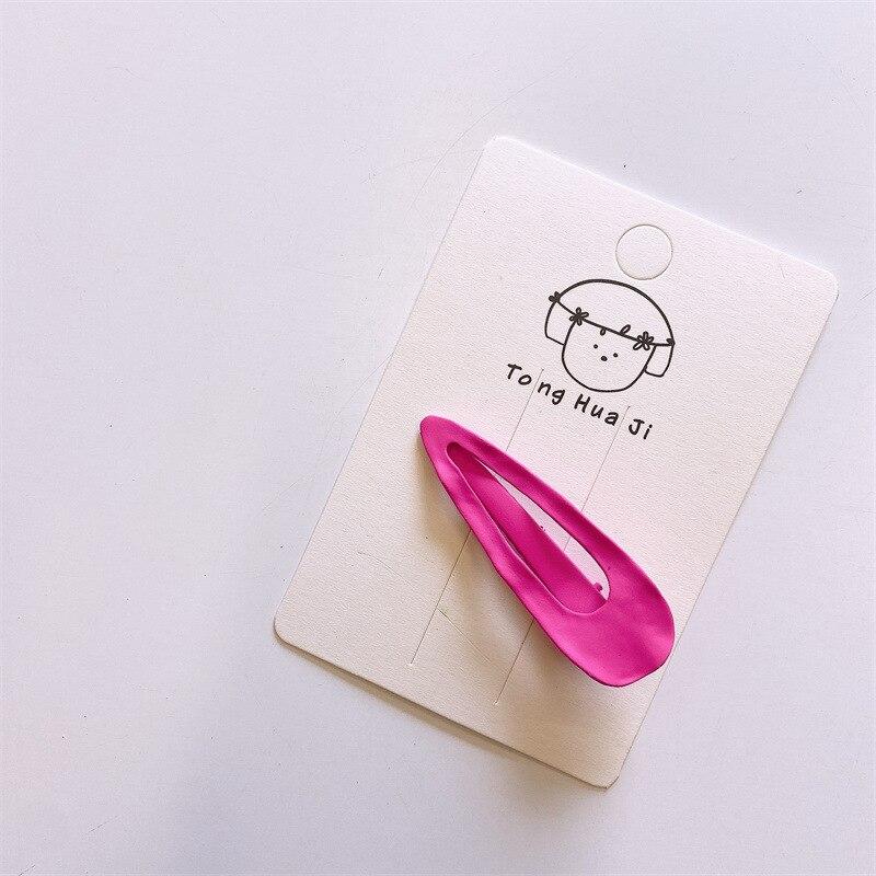 Korean Girls Candy Color Wave Hairpins Water Drop Square Snap Barrettes for Kids Hairpins Click Clack Headwear Hair Accessories