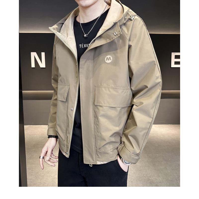 Coat Men's Spring and Autumn New Trendy Hooded Casual Loose Top Men's Jacket