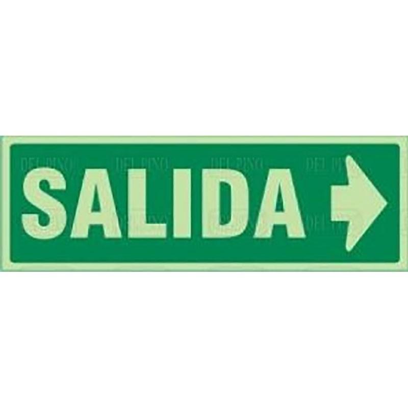 DUVER - SEÑAL 1017 PLAST.297x105 ''SALIDA''DCH.LUM SALIDA DERECHA (LETRA)