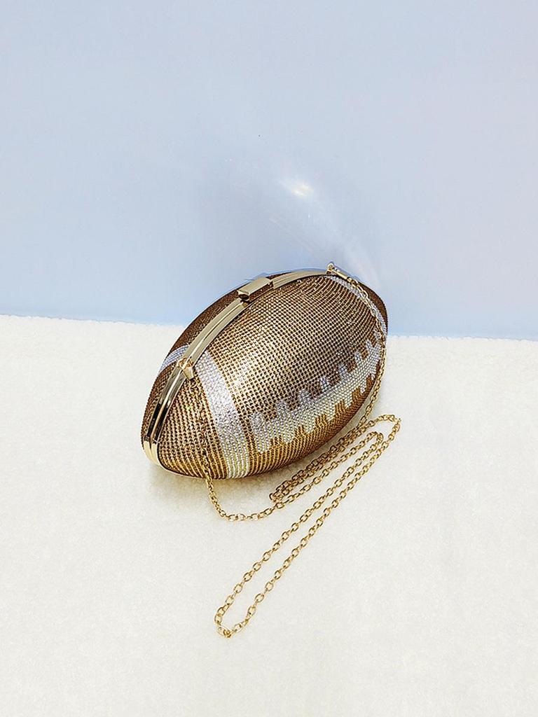 High-End Rhinestone-Embellished Women's Evening Rugby Bag for Banquets, Parties, and Weddings