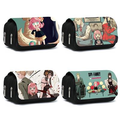 SPY X Family Pencil Bag Double Layer Pencil Case Anya Loid Cartoon Figure Anime Stationery Box School Student