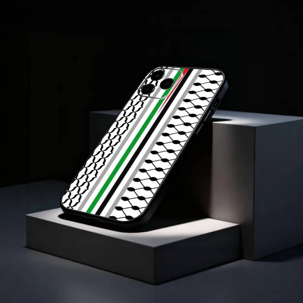 Hattah Keffiyeh motif Palestine Coque de téléphone Silicone Souple Pour IPhone 17 16 15 14 13 12 11 X XR Plus Pro Max Plus