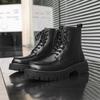Martin boots men's autumn and winter new high-top tooling locomotive boots British style thick bottom side zipper versatile 86689-J