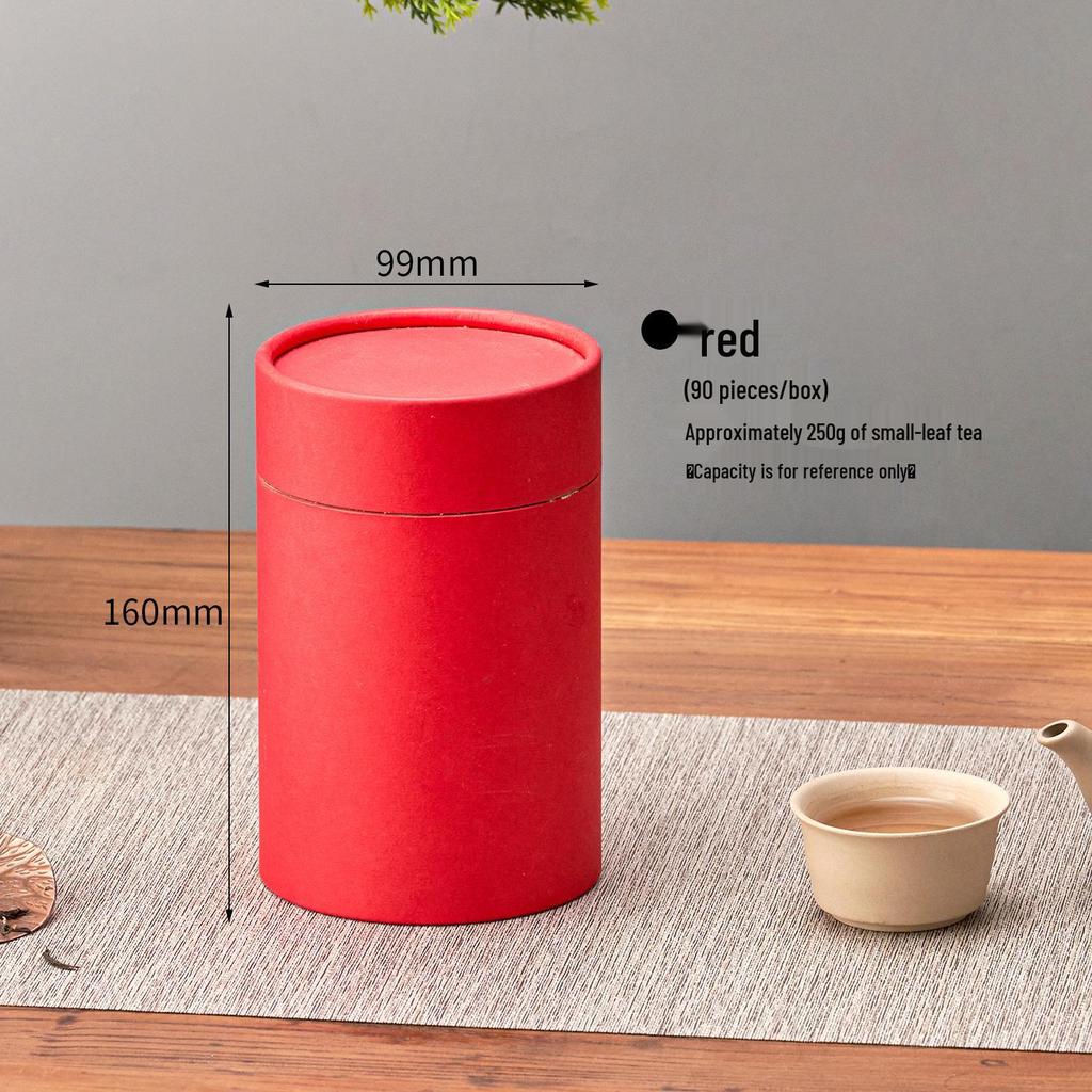 Retro Cowhide Paper Tea Can: Green & White Tea Storage Box