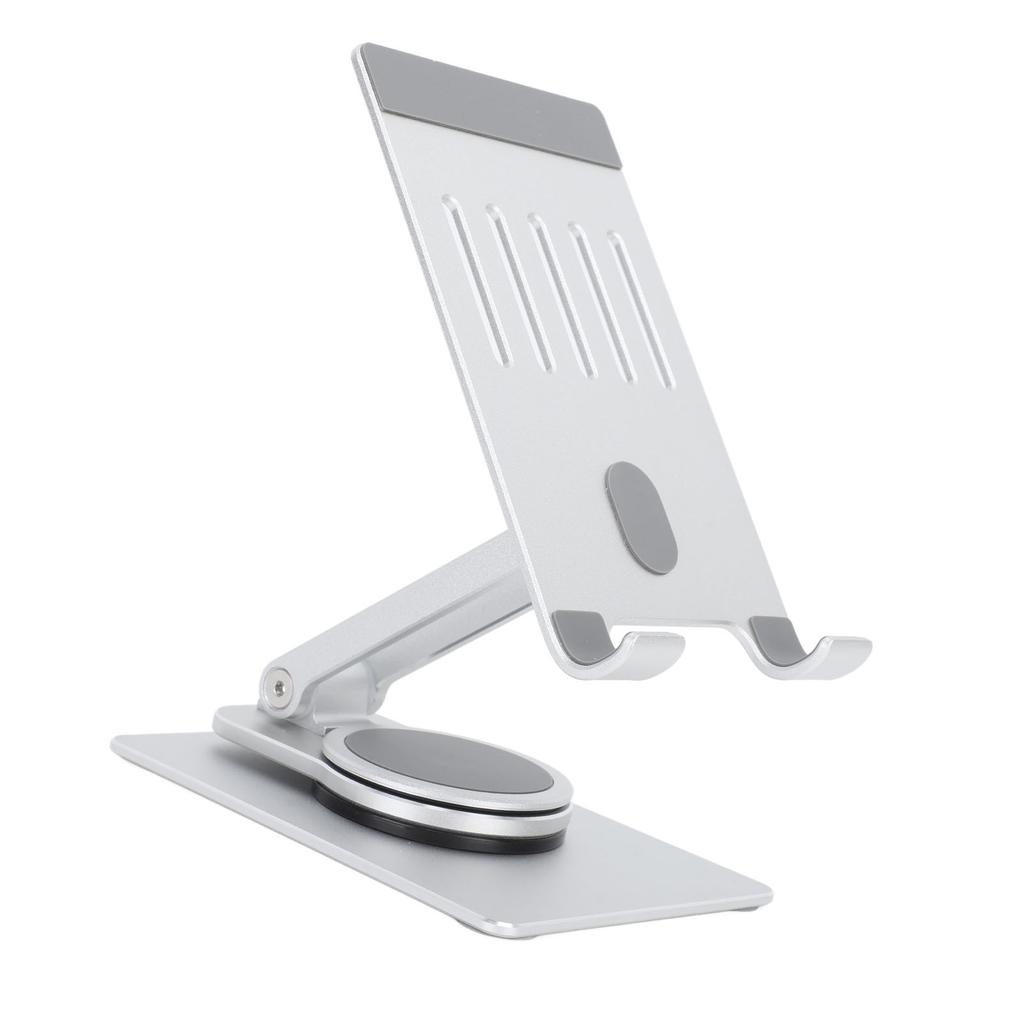 Phone Stand Silver Phone Holder 360 Degrees Rotation Foldable Aluminium Alloy Stable Support Phone Accessory for Tablets