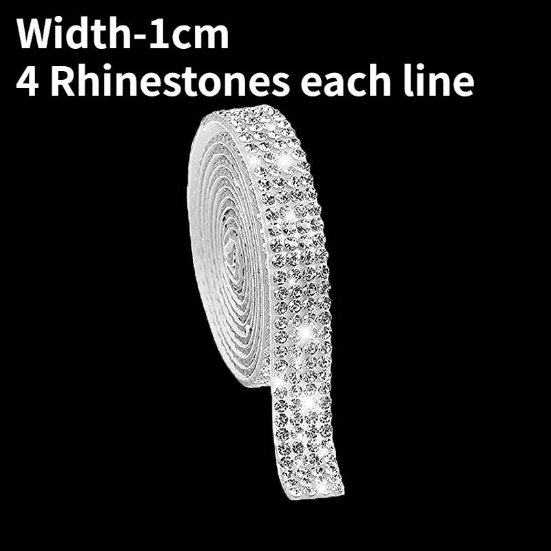 

1 ярд самоклеящиеся стразы наклейки блестящие кристаллы алмазная лента самоцвет наклейки для DIY художественные поделки украшения телефона автомобиля