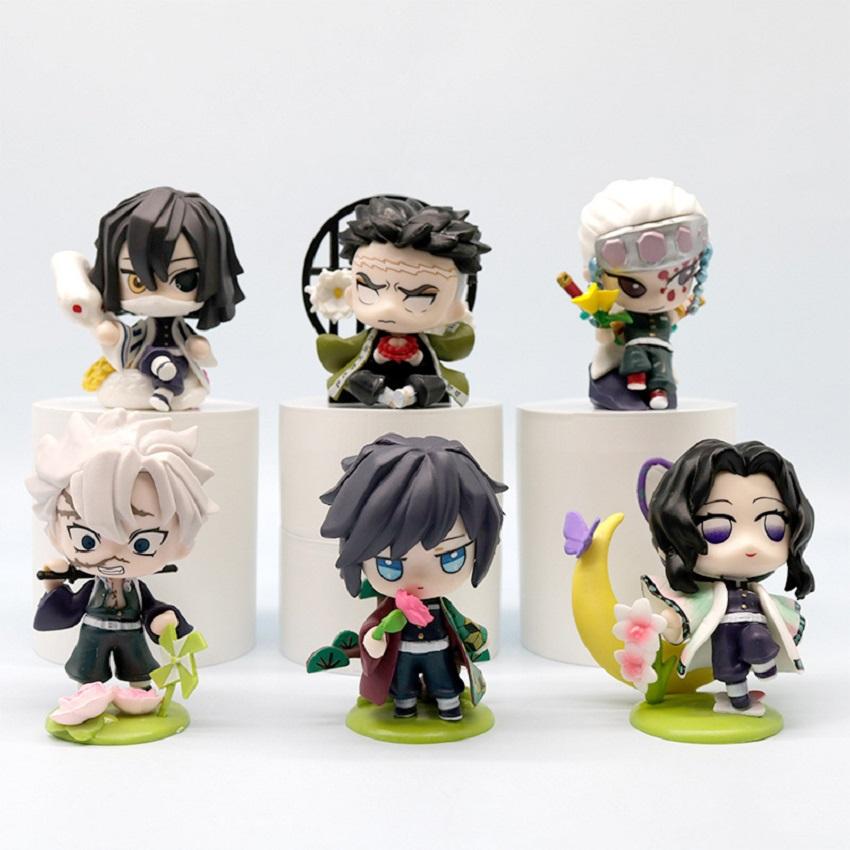 Hot Demon Slayer Tanjiro Kamado Nezuko Anime Cartoon Figure Blind Box Creative Statue Model Ornament Surprise Gift Box