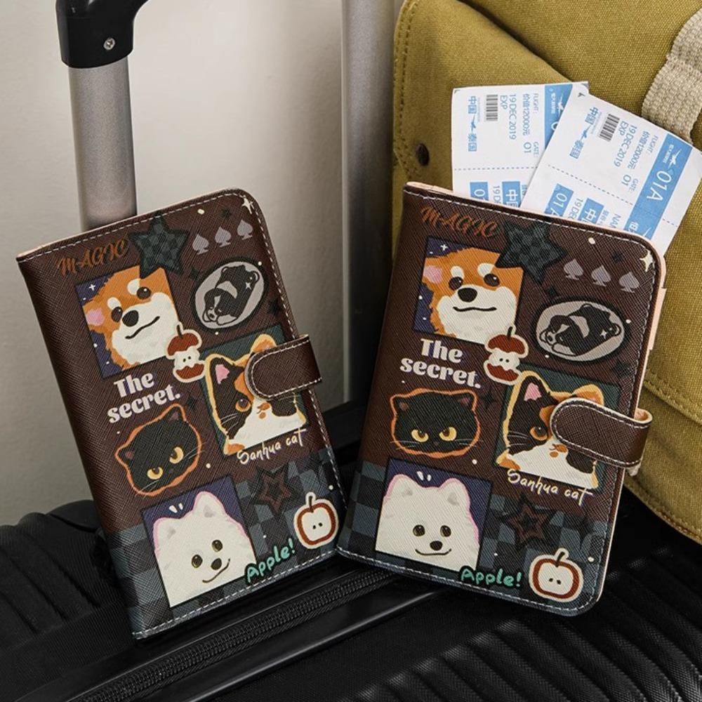 

Card Case Puppy Passport Cover with Card Slots Multifunction RFID Blocking Passport Clip Female Style 8