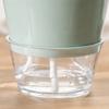 Drainage Hole Self Watering Flower Pot Plastic Resin Material Transparent Plant Pot  Home Planters