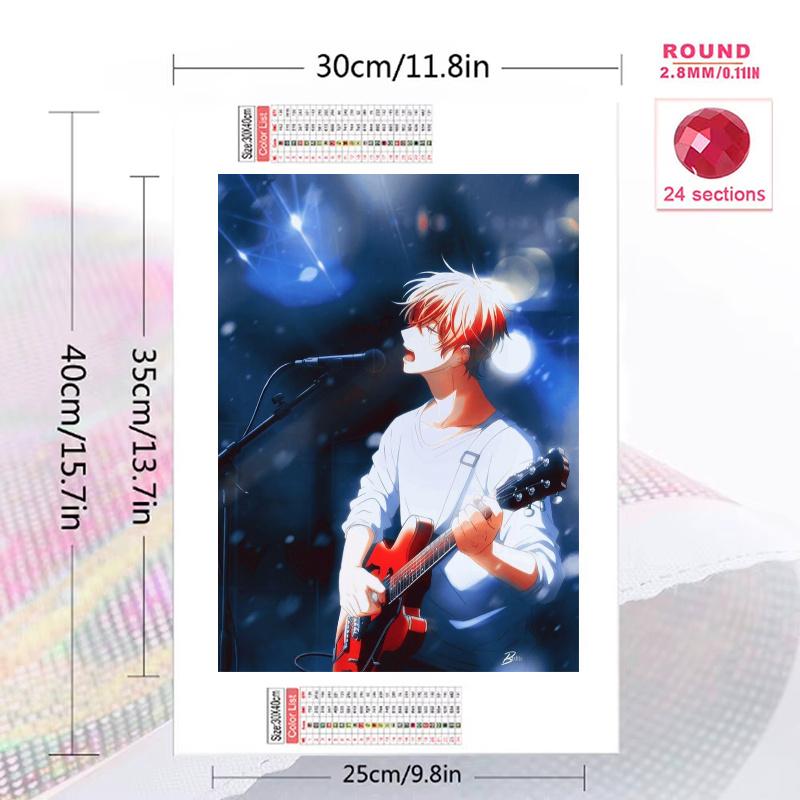 Given Anime 100% Round Full Drill 5D DIY Diamond Painting Embroidery Cross Stitch Rhinestone Décor