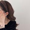 Diadema con Estampado de Leopardo y Textura de Terciopelo, Almohadilla de Esponja, Accesorios para el Cabello de Moda, Atuendo Retro