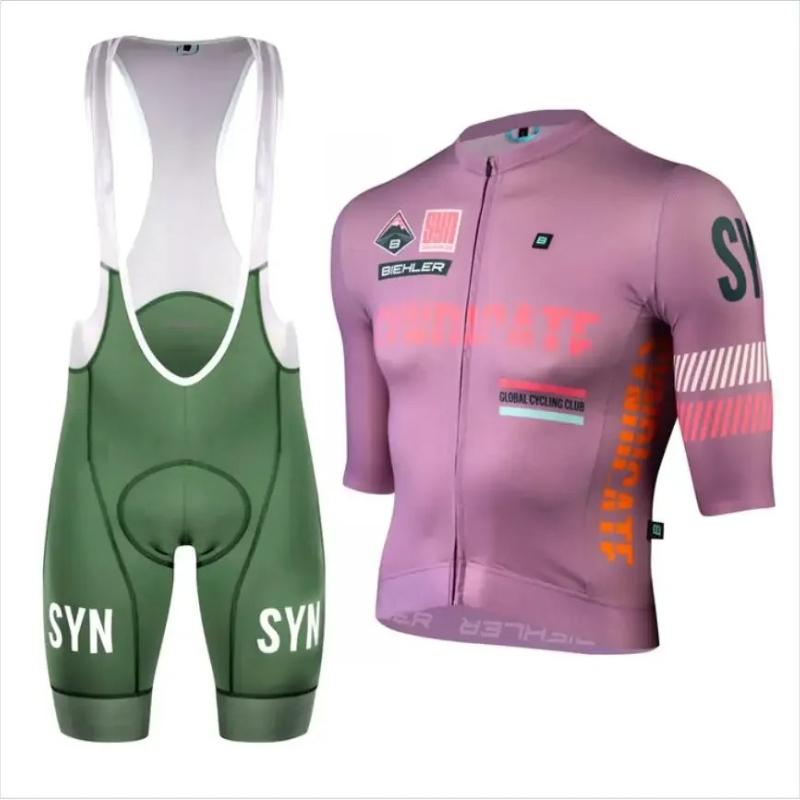 

Dark Green Men s Short Sleeve Suit Cycling Clothing Kit Bib Shorts and Short Sleeve 2026 Summer Breathable Outdoor Sports Cycling Suit Set 4XL