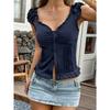 Hot Girl Style Summer Short-sleeved Fungus Vest for Women Independent Website