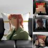 1pc Anime Chainsaw Man Makima Pillow Case Fashion Square Pillowcase Bedroom Sofa Room Ins Decoration Leisure
