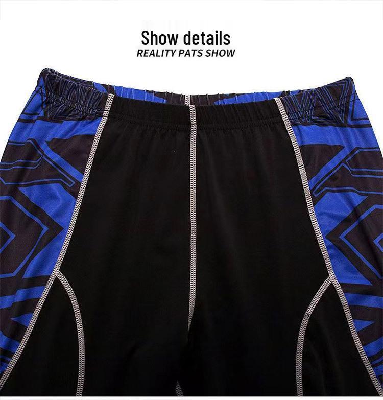 Pantaloni scurți de compresie pentru fitness cu uscare rapidă pentru bărbați - Respirabili, modelatori de corp, design în 5 puncte pentru alergare și înot