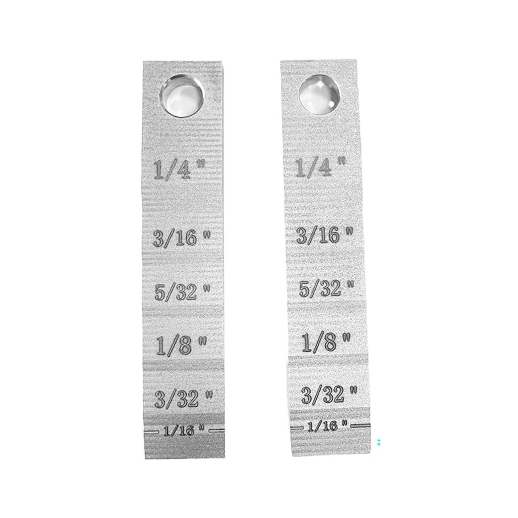 2 Pcs Pipe Welding Feeler 1 16 to 1 4 Inch Wedges Step Feeler Gauge for Gaps Measurement Woodworking Automotive