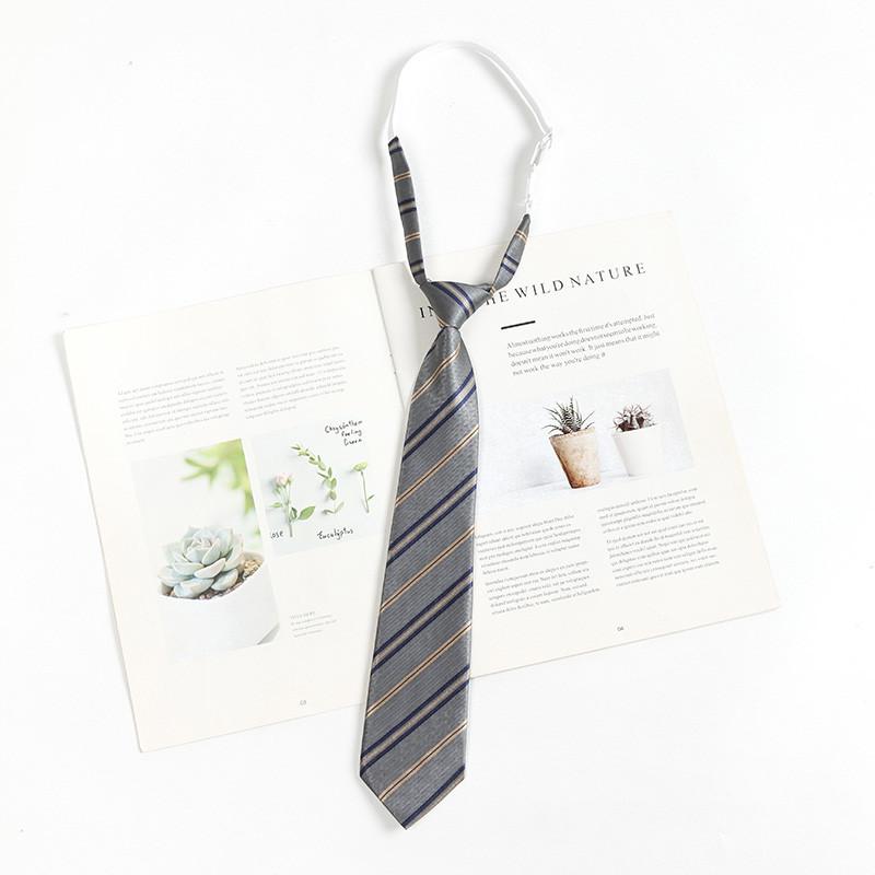 Childrens Lattice Pattern Necktie With Striped Polyester For Casual School Wear