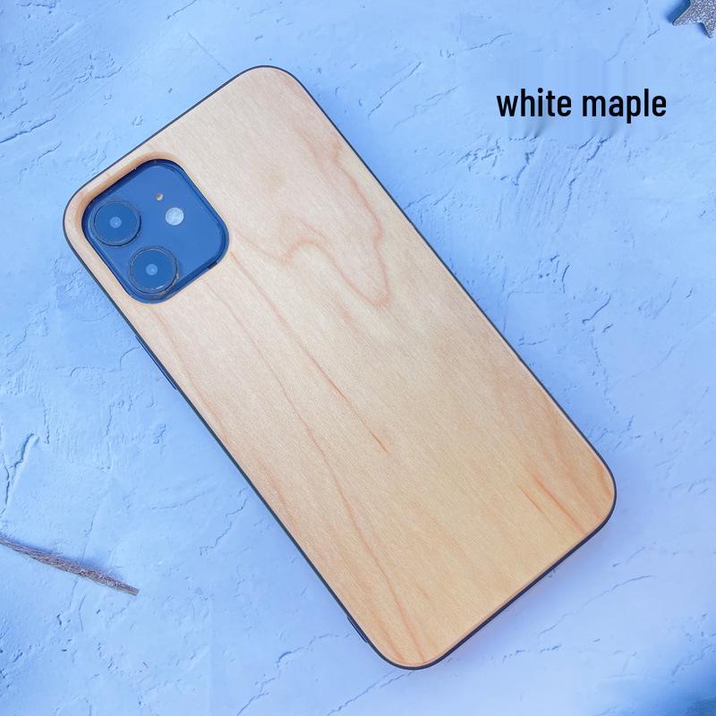 Retro Solid Wood Drop-Proof Protective Case for iPhone 12 Mini/12 Pro/16 Pro/17 iPhone 14 Pro Max