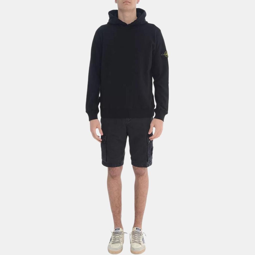 Stone Island Solid Color Pullover Hoodie Long Sleeve Men hoodies Black K1S1561000-37S0060-V0029