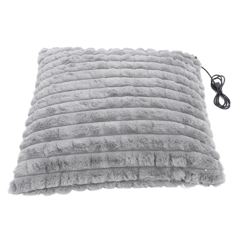 USB Heating Plush Pillow Electric USB Heating Pad Chair Sofa Pillow 5V Heated Back Waist Support