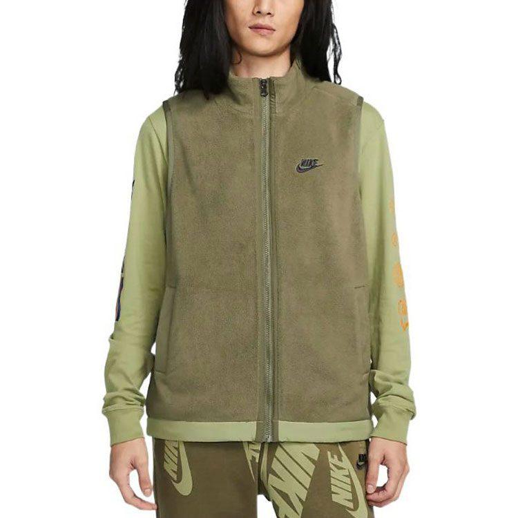 Nike Vests Men's Green Stand Collar Moderate Other DQ4899-222