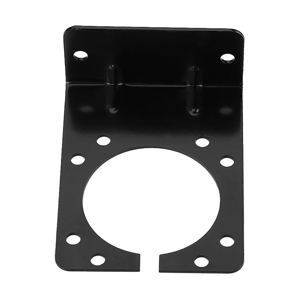 Black Metal Mounting Bracket Holder for 7 Pin Caravan Towing Trailer Connector Plug Socket