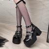 Fashion Comemore Fashion JK Uniform Heightening Pumps Mary Jane Shoes Female Spring Autumn Leather Thick Bottom Retro Punk Lolita Shoes