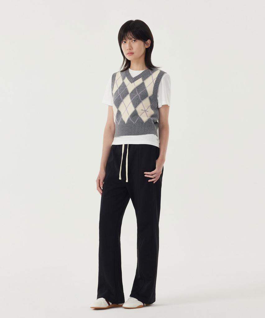 COVERNAT WOMAN Semi Bootcut Sweatpants Black