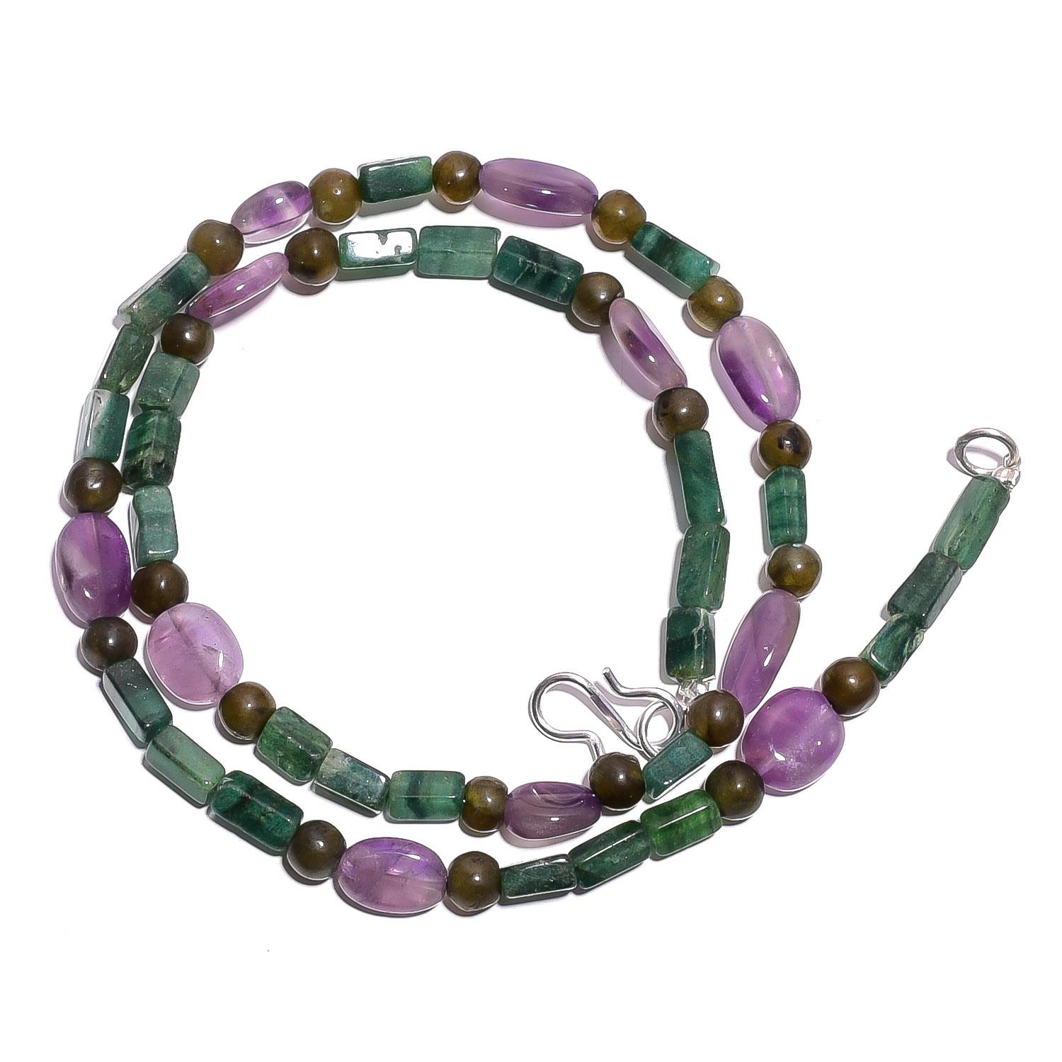 

Натуральный аметист авантюрин лабрадорит драгоценный камень бусы ожерелье 17 UB-5096 UB-5096