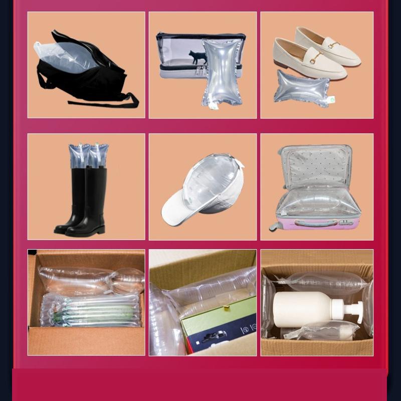 200pcs Gap Filling Bags Shockproof Filling Pouch Pressure Resistant Sealing Support Air Cushion PE Transparent Express Packaging Buffer Sack