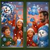 A Set PVC Static Electricity Stickers Winter Snowman Xmas Home Decor Window Decorations  Home Decor